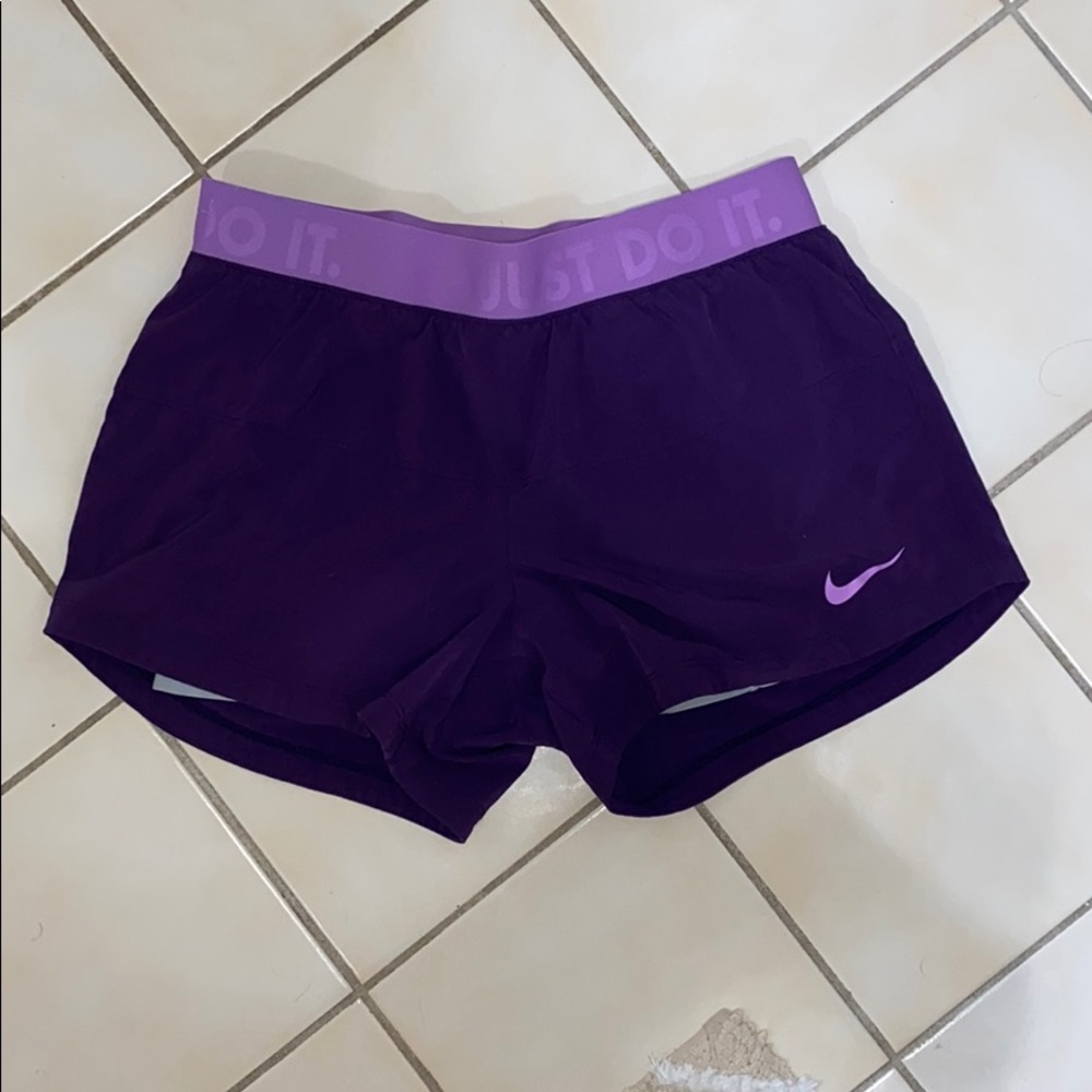 Plum Nike shorts